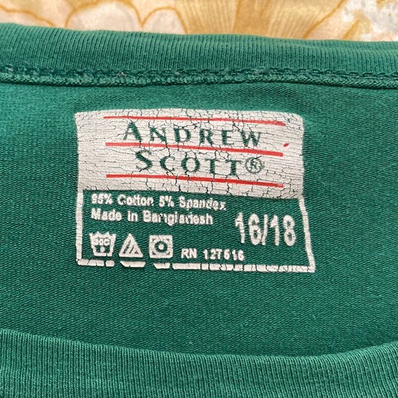 Andrew Scott 16/18 Basic Long Sleeve T-Shirt (2 Greens, 1 Gray) - Picture 4 of 6
